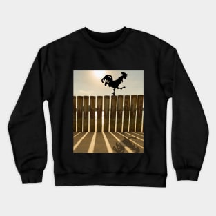 Rooster on the fence Crewneck Sweatshirt